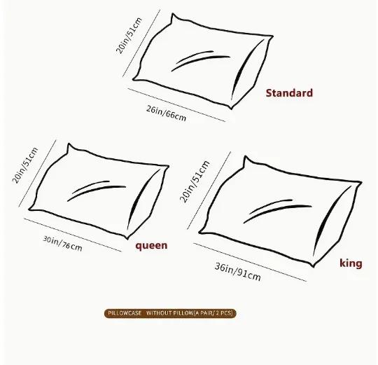 2PCS Pillowcase Bedroom Pillowcase, Comfortable Soft Pillow Covers, Insert Not Included