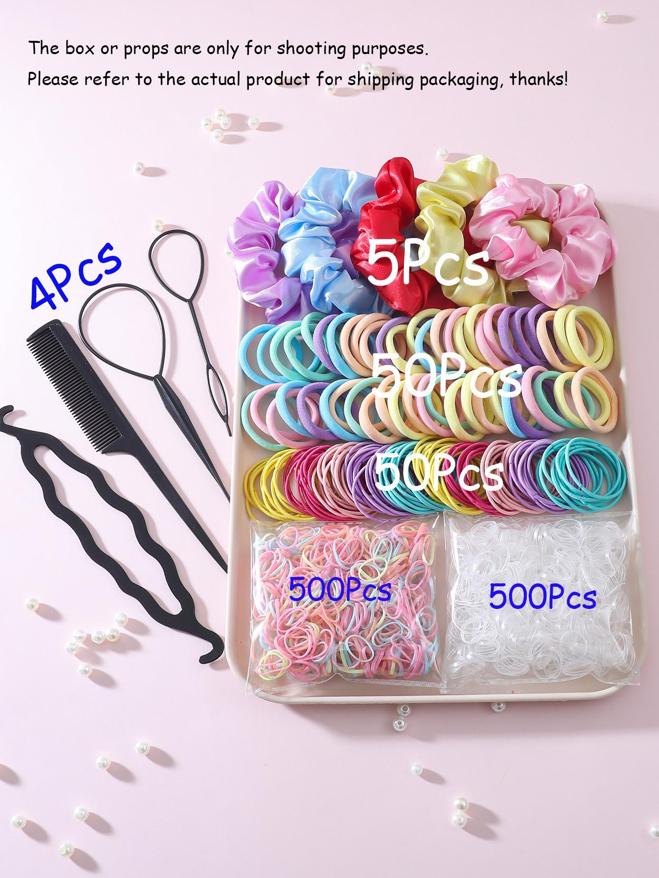 

Набор аксессуаров для волос из 1109 предметов с резинками для волос, расческами и инструментами для укладки 1109 pcs set