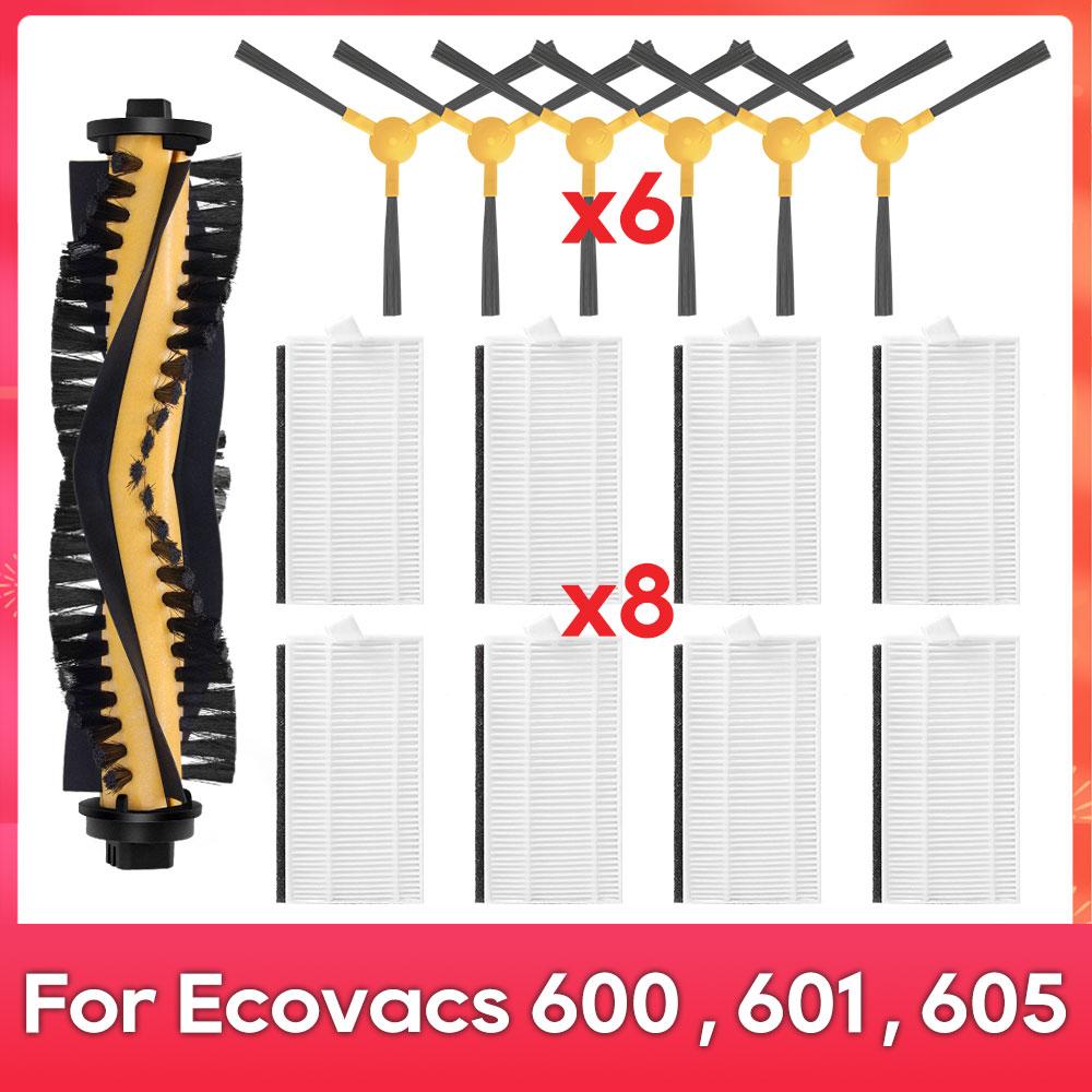 Fit For ( Ecovacs DEEBOT 600, DO3G, 601, 605 ) Robot Vacuums Roller Side Brush Cover Filter Replacement Spare Part Accessory