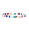 Boho Style Tila Bead Rainbow Braided Bracelet Couples Handmade Geometric Charm Jewelry