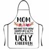 Nosleeve Waterproof Apron For Kitchen And Grilling With Colorful Abstract Design