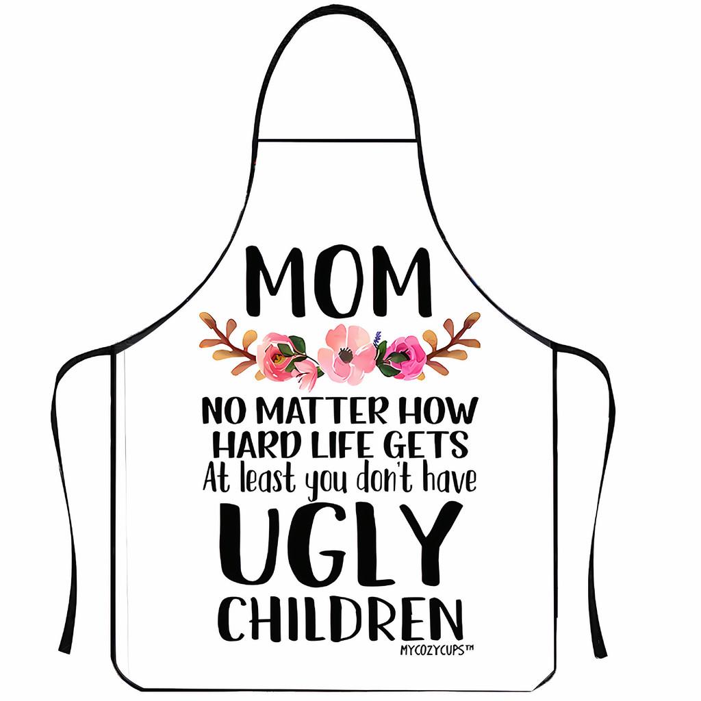Nosleeve Waterproof Apron For Kitchen And Grilling With Colorful Abstract Design