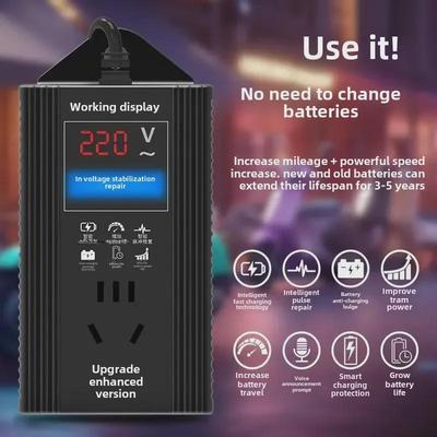 Activate the Intelligent Pulse Battery Repairer for Electric Vehicles To Auto-Cut Power and Extend Battery Life – New Model Charger