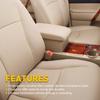 Fits 2008-2013 Toyota Highlander Leather Console Lid Cover Armrest Beige Tan EOA