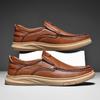 First Layer Cowhide Spring and Summer Casual Men's Shoes Doudou Shoes Men's Trendy Shoes Comfortable Leather Lazy Shoes Driving Shoes