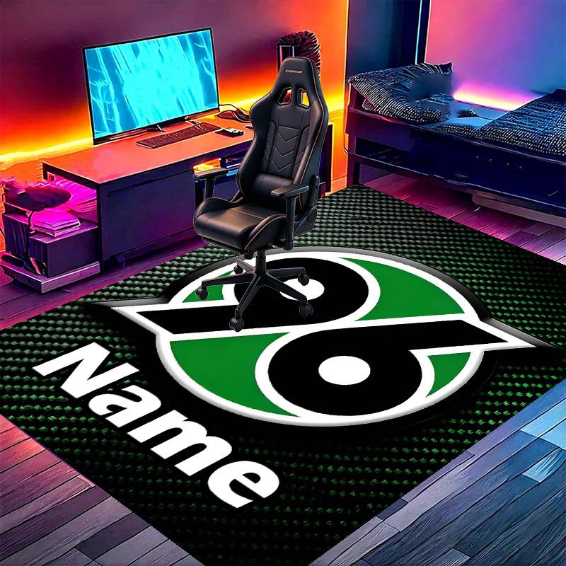 Custom Name Personalized Hannover 96 Football Print Carpet, Versatile Home Decor Rug, for Playroom, Apartment, Balcony, Entryway, Hallway Gift
