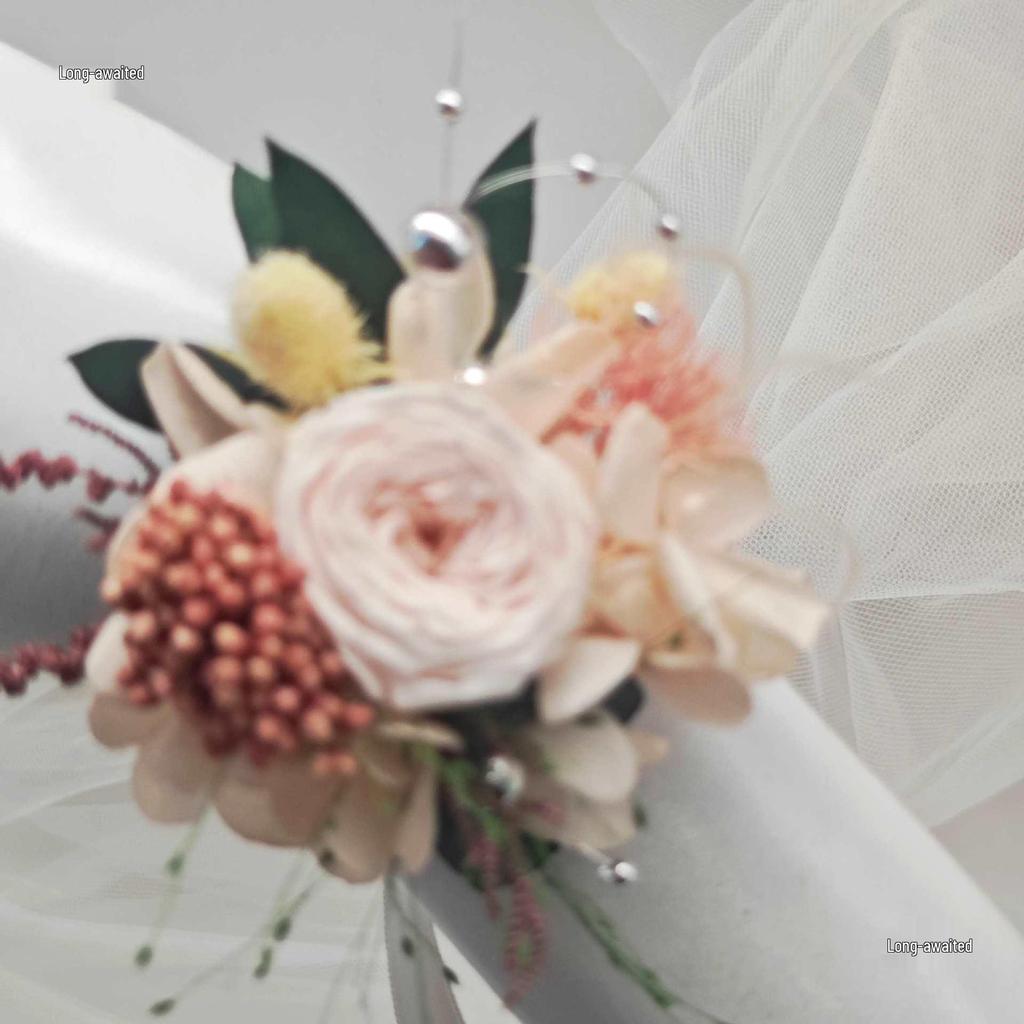 Preserved Flower Wedding Boutonniere & Wrist Corsage Set