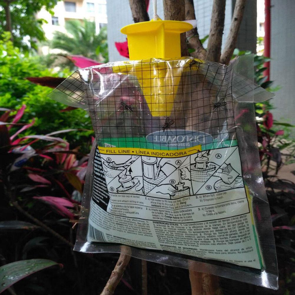 1Pcs Disposable Fly Catchers Non Toxic Fly Traps Outdoor Hanging Fly Catchers