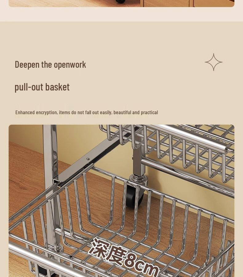 Multi-Layer Trolley Bookshelf with Wheels: Floor-Standing Chinese Style Snack and Sundry Storage Cabinet for Living Room