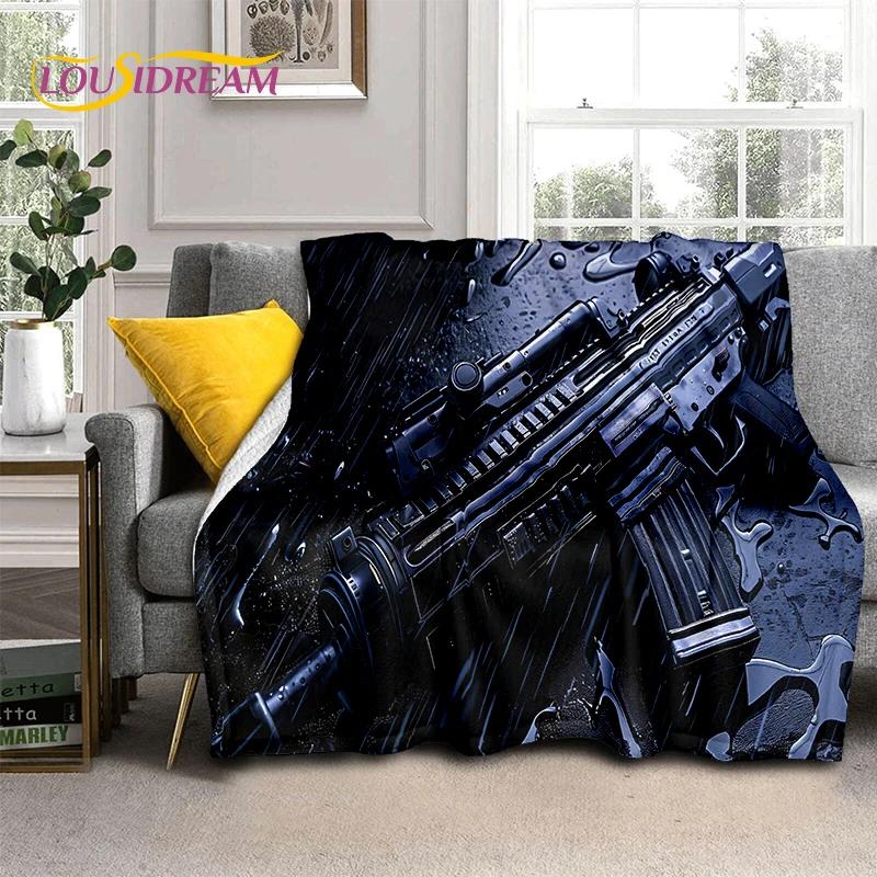 29 Style Retro Guns Pistol Ammunition Bullet Cartridge AK M4 Soft Flannel Blankets,Throw Blanket for Picnic Beds Sofa Bedroom