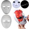 10Pcs Blank Mask Smooth Surface Full Face Mask Creative Paintable Paper Mask Cosplay Mask Masquerade Accessories