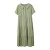 Large Size Women's Clothing College Style Literary Doll Collar Dress, Xiasen Thin Dress 142139
