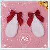 1Pair Bunny Ears Hair Clips Ribbon Bow Hair Clip Costume Headwear Cosplay