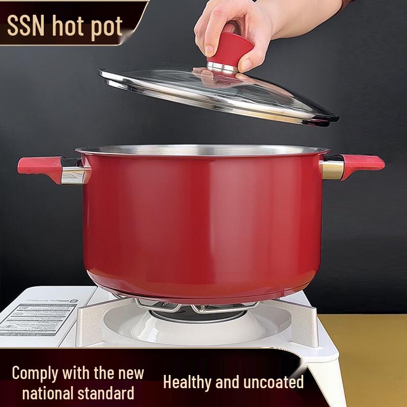 SSN 304 Stainless Steel Soup Pot with Steamer