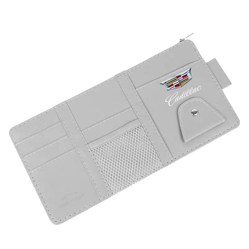 Car Sun Visor Storage Card Bag Glasses Clip Phone Holder Car Styling For Cadillac XT5 XTS CTS BLS SLS DTS SRX Escalade Tiburon Deville