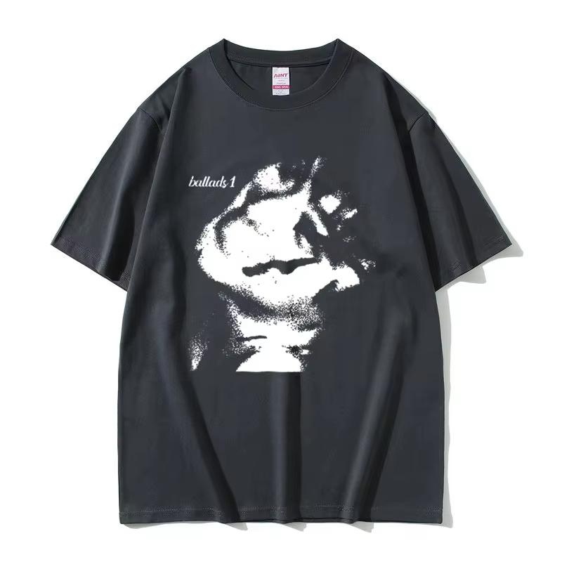 man clothing 100Cotton Tshirt Singer Joji Ballads Album American leisure Streetwear Hipster Fashionable Women Oversized shir
