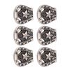 6 Set Screw Rivet for Leather Alloy 25x27mm Ancient Silver Horseshoe Shape with 4.5mm PH Screws