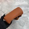 Borsa a tracolla larga intrecciata per petto in pelle di mucca Togo, zaino diagonale semplice e alla moda, strato superiore