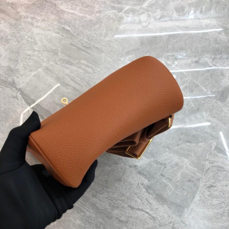 Borsa a tracolla larga intrecciata per petto in pelle di mucca Togo, zaino diagonale semplice e alla moda, strato superiore