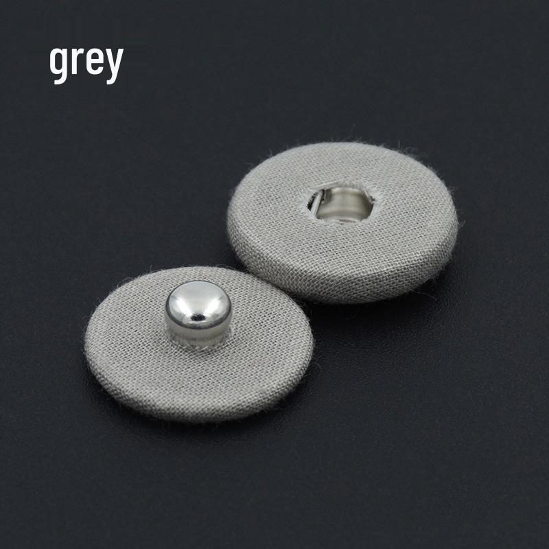 Metal Snap Button with Colored Fabric Cover - High-End Copper Male-Female Hidden Buckle