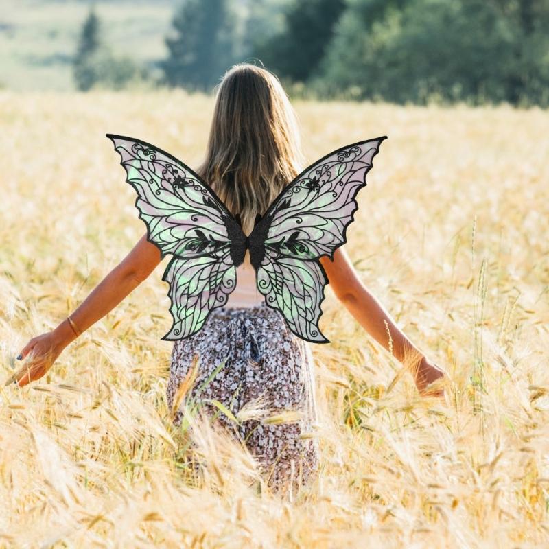 Performances Butterfly Fairies Angel Wing Funny Dress Up Butterfly Wing Sparkles Costumes Halloween Cosplays Wing Props