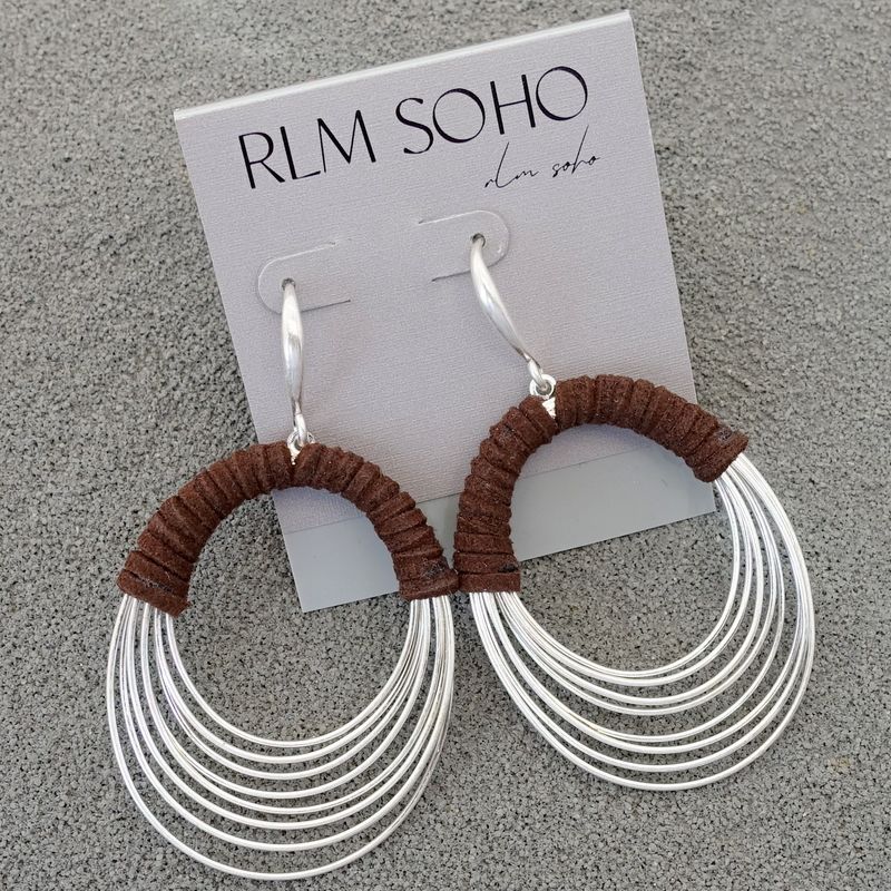 

Rlm Soho Western European and American Style Designer Artistic Hip-Hop Punk Earrings and Necklace Set Earrings