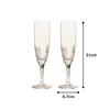 Kagami Crystal Pair Champagne Glass Bonnard Clear 180cc KWP250-2532