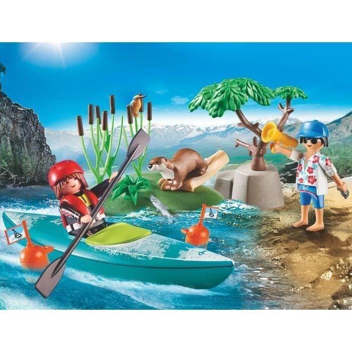 PLAYMOBIL - Family Fun - StarterPack Sportifs Et Kayak - 2 Personnages - 36 Pièces