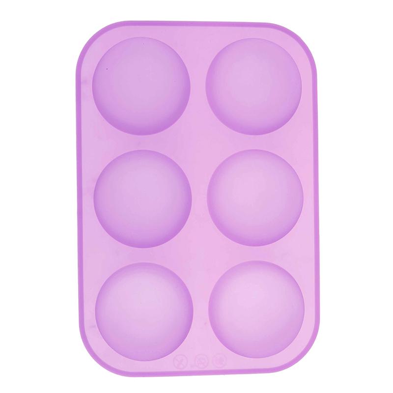 Silikonové mýdlo Formy na čokoládu Nástroj na pečení dortů Forma na pečivo kulatý tvar 6 otvorů