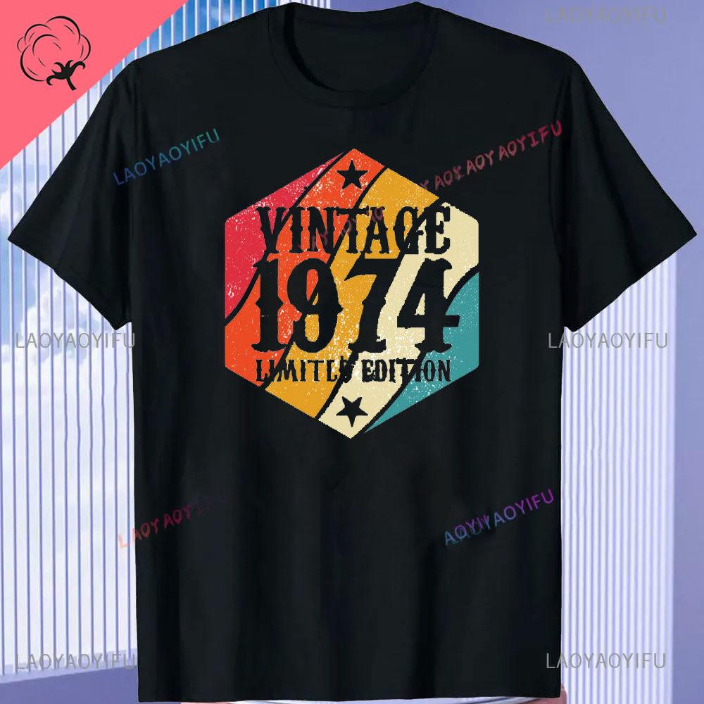 Born in Vintage 1974 Limited Edition Cassette T Shirt  51th Birthday Gifts  Years Old Vintage 1974 High Quality TShirt Tops