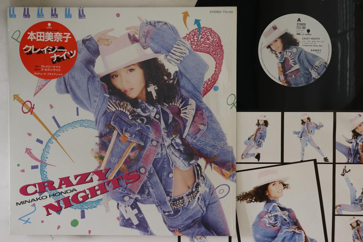 

12inch Record MINAKO HONDA - Crazy Nights T12105 EASTWORLD 1987 Japan Japanese Pop/Rock Used