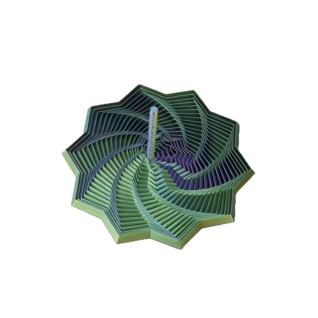 Octagonal 3D-Printed Radish Tower Spiral Sensory Star with Handle - Desktop Ornament Toy