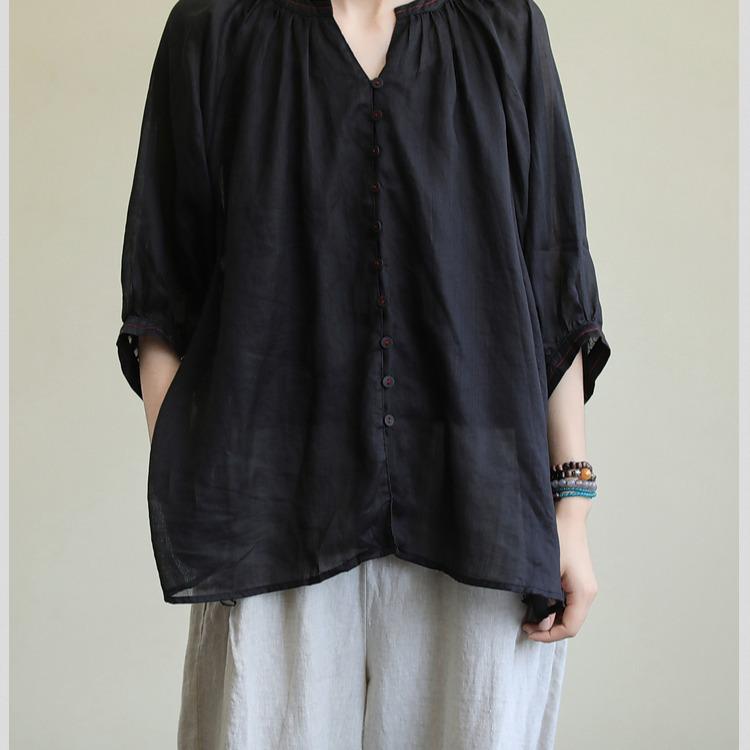 2023 Autumn Korean Style Loose Plus Size Cotton Linen Women's Shirt