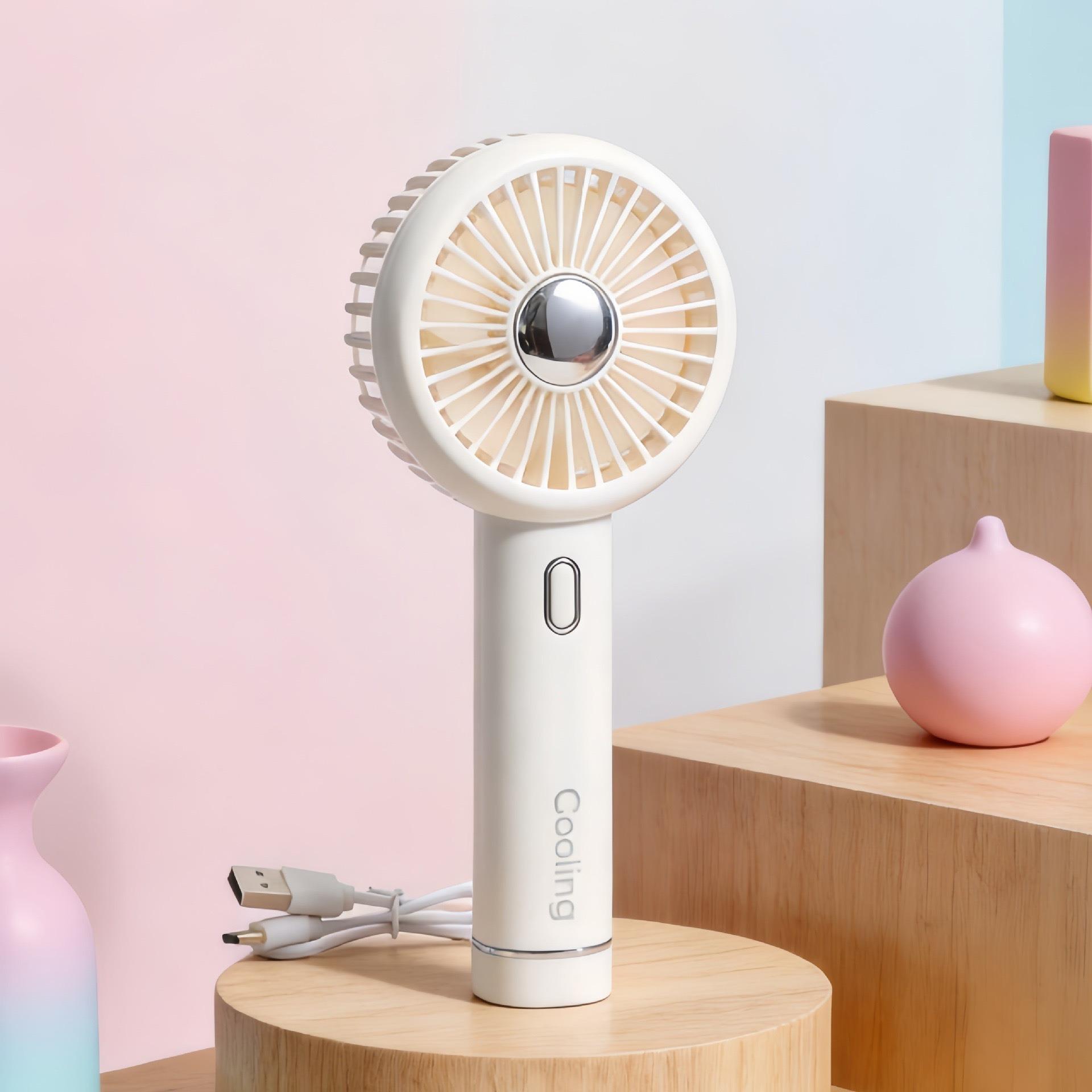 Portable USB Rechargeable Mini Handheld & Desktop Fan with Stand 1
