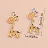 10Pcs Yellow Enamel Gold Plated Giraffe Charm Pendant For Jewelry Making Bracelet Earrings Necklace Diy Accessories Craft