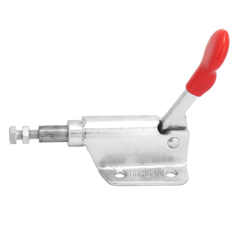2pcs Silver Quick Release Clamp Pull Button Quick-Release Push Pull Clamp  For Machinery Fixtures