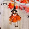 Hochwertige Halloween-Dekoration Hexe Puppe mit Besen, Kleine Hängende Figur Spukiger Tüllrock für Spukhaus, Tür Fenster