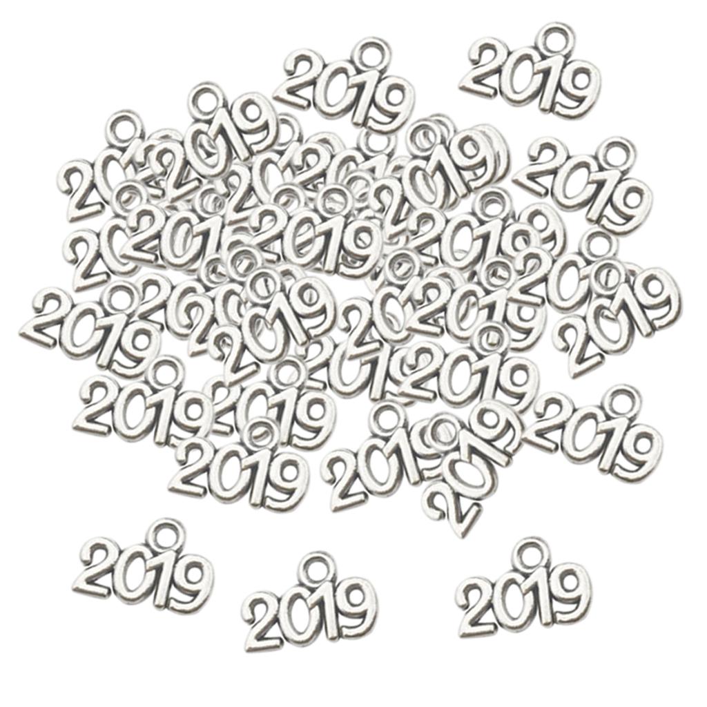 100pcs Number Charms Pendants Jewelry Findings DIY Crafts