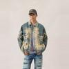 Evisu Giacca di jeans con motivo gabbiano Primavera 2026 Giacca da uomo 2ESHTM6DJ1003RXDN