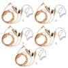 Auricolare con Tubo Acustico a 2,5 mm Pulsante PTT a Pin Singolo Auricolare con Clip in Acciaio per per Talkabout
