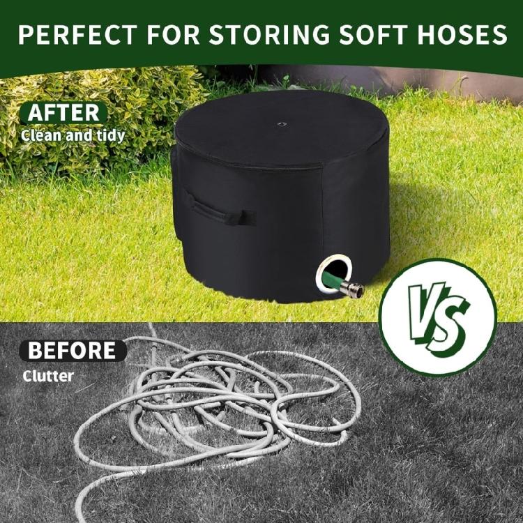 Weatherproof Garden Hose Storage Bag With Secure Zippers Large Capacity Organizers For Yard Maintenance Tools