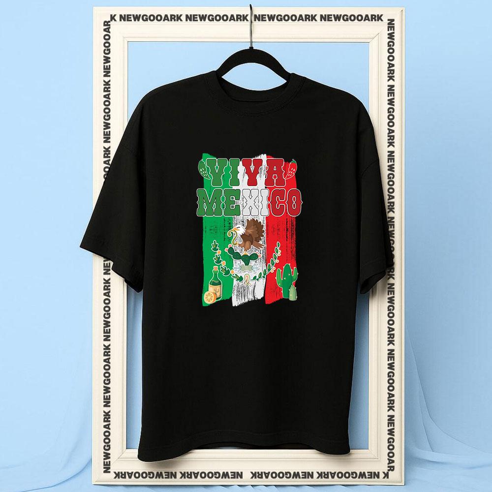 Playera Dia de la Independencia Mexicana Viva Mexico bandera de Mexico tshirt woman man Casual cotton printed t shirts Adult S