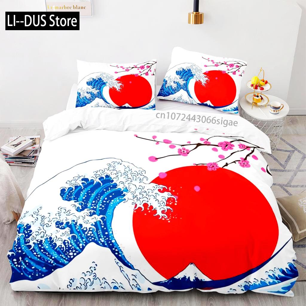 Bettwäsche Set Einzelbett Twin Full Queen King Size Japanischer Stil Bettwäsche Set Erwachsener Kinder Schlafzimmer Bettbezug Sets 3D Anime 011