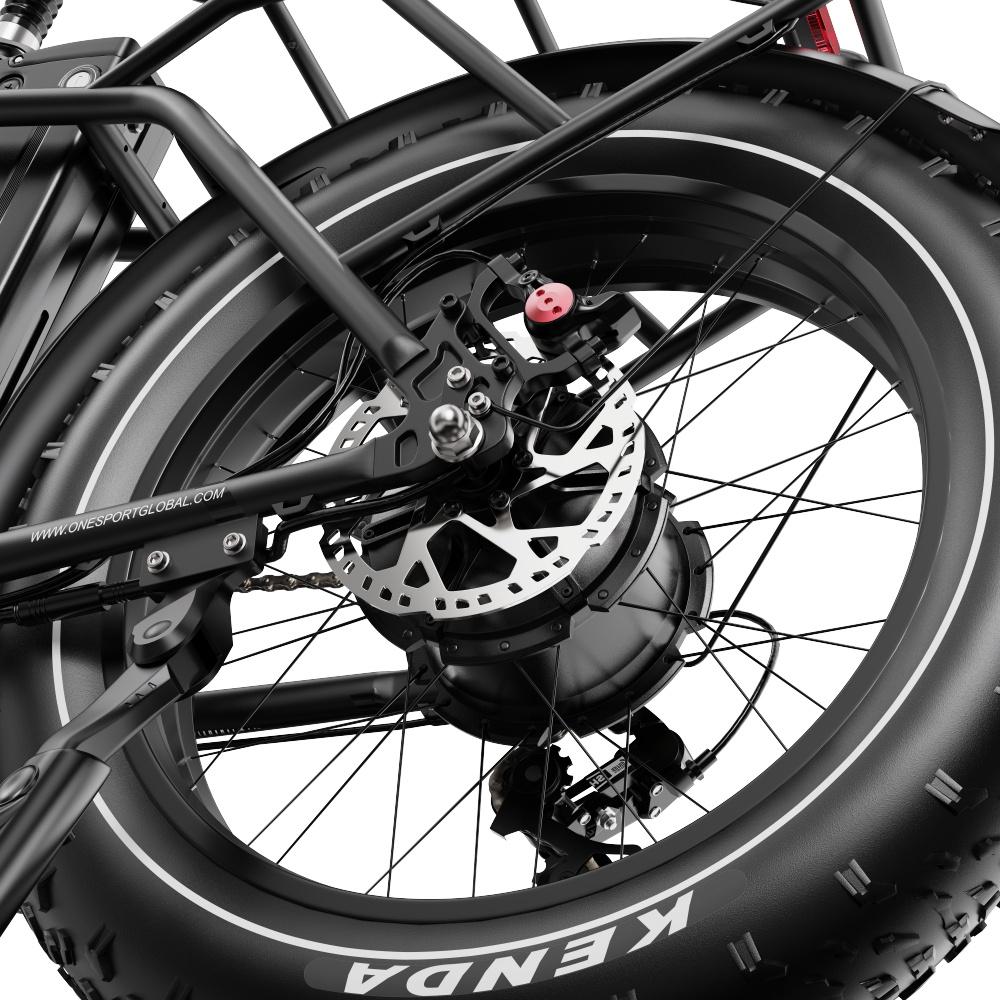 Elektrisches Fahrrad Onesport OT16 Max 500W Motor 20" Fat Tire Faltbares E-Bike 48V 18AH Mit Bluetooth APP Maximale Belastung 120Kg