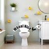 Whoa Nice Toilet Sticker Decal, Funny Cock Toilets Stickers, Waterproof Vinyl Wall Art Sign Decor, Removable Self-Adhesive Toilets Seat Quote Murals