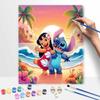 Disney Lilo and Stitch Beach Painting Kit Home Wall Decor Handmade Gift DIY Canvas Art Crafting Personalized Aesthetic Room Decor Sunset