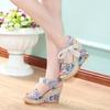 Ladies Shoes Wedge with Platform Waterproof Bow Super-high Heel Wedges Women's Sandals Print on Sale Casual Vip Quality Designer