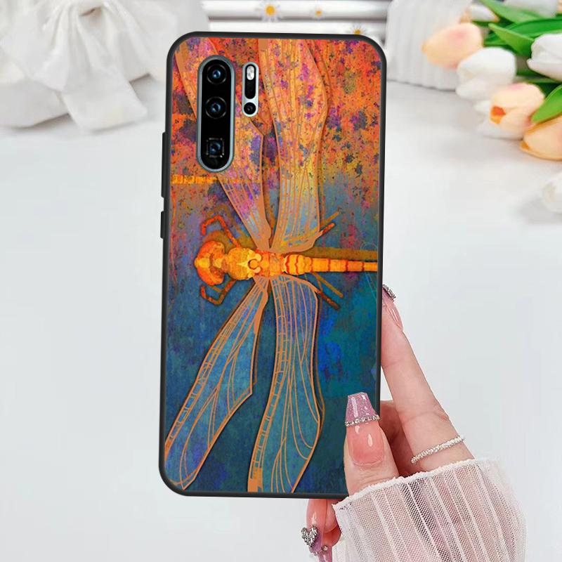 Dragonfly Insect Pattern For Huawei Nova 11i 7i 8i 12i 12s Y73 Y70 Y90 Y60 Y72 Y61 Y91 9 10 SE P40 Lite P30 Pro Case