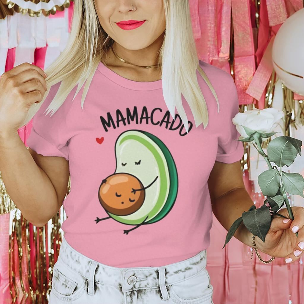 Cartoon Papacado Mamacado Print Couple Matching Tshirt Valentines Day Gifts Women Men Fun Avocado Tees Fashion Lovers Tshirts