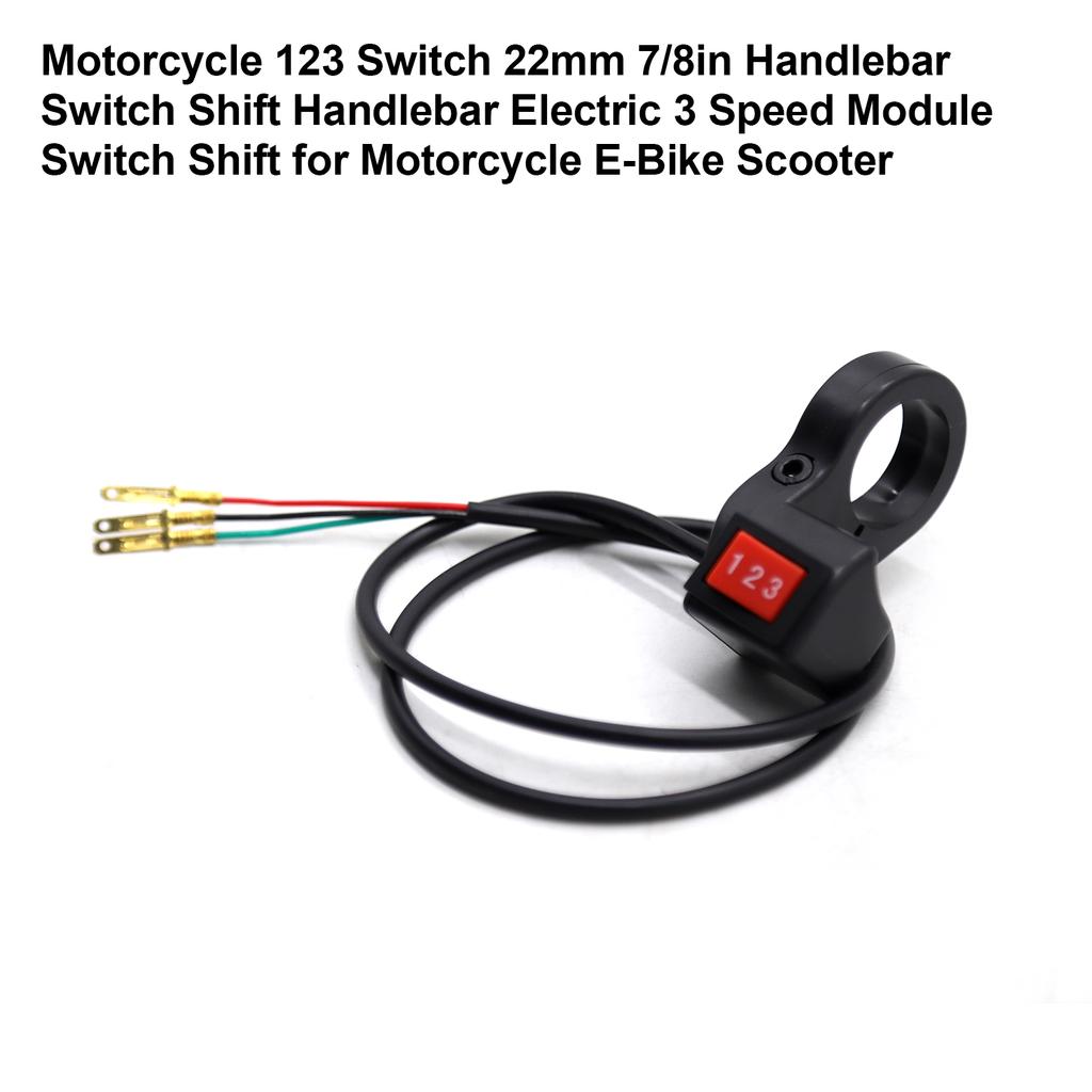 Motorcycle 123 Switch 22mm 7 8in Handlebar Switch Shift Handlebar Electric 3 Speed Module Switch Shift for Motorcycle E